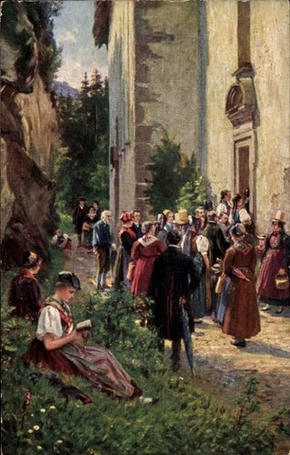 Künstler vor der - künstler, ak