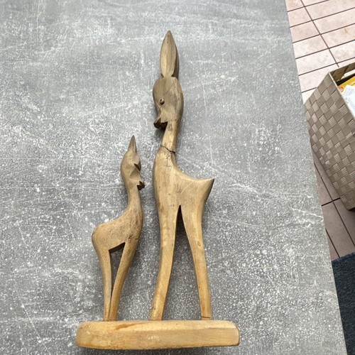 Holz dekofiguren set reh - reh, &