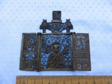 Russische Bronzeikone "Hl