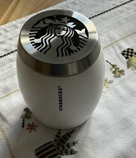 Starbucks Kaffeedose Weiß Keramik mit Edelstaldeckel