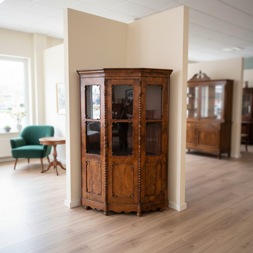 27455 eckschrank eckvitrine - eckschrank,