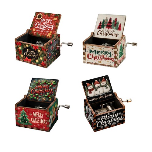 Musikbox handkurbel aus holz - musikbox,
