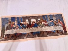 Wiehler Gobelin Bild Das Letzte Abendmahl Feinste Stickerei Petit Point.