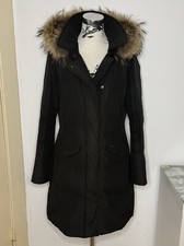 Woolrich Modern Vail Parka schwarz Jacke Daunen Mantel Coat Echtfell XL 42