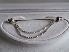 Schöne Schürzen-Nadel/Tuchnadel Eichelnadel 835er Silber, Trachtenschmuck