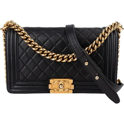 Chanel quilted lambskin boy - chanel,