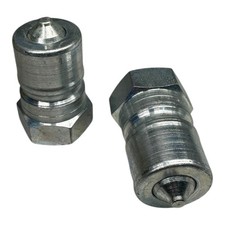 2x Parker H6-63 Hydraulik Nippel Schnellkupplung