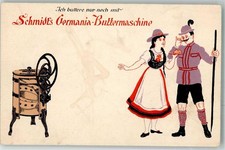 13661735 - Schmidt Germania Buttermaschine Trachten Werbung 1900