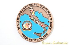 Metall plakette vespa world - "vespa,