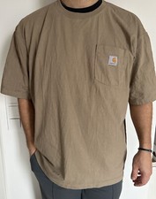 Carhartt Shirt Retro Vintage Beige Brusttasche XXL Loose Fit