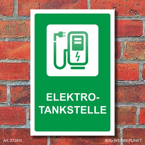 Schild elektrotankstelle - schild,