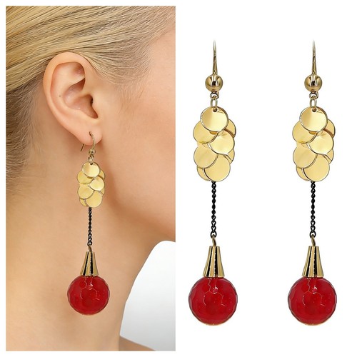 Rubin ohrringe rot - rubin,