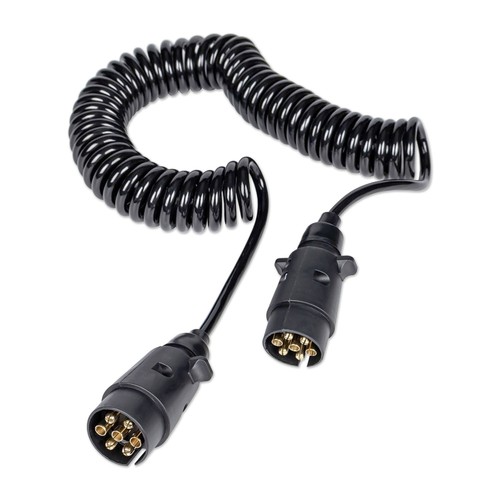 Spiralkabel 12v 7pol - spiralkabel, 5m