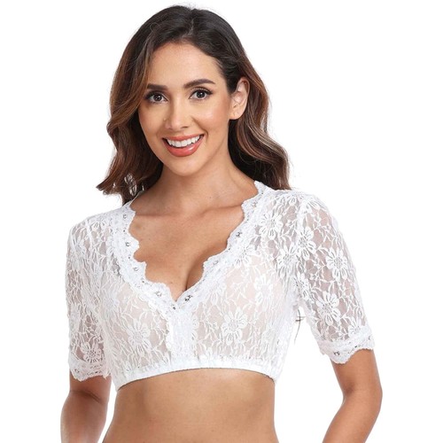 Halbarm dirndlbluse für - halbarm,