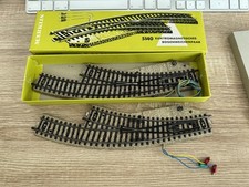 2 x Märklin 5142 Links H0 M-Gleis Bogenweiche Elektrisch volle Funktion in OVP
