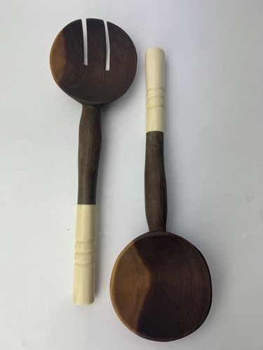 Handgeschnitzte salatgabel - handgeschnitzte, &