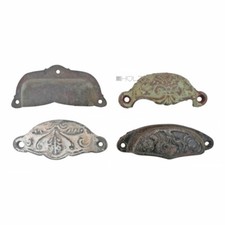 Jugendstil Griffmuschel antik Türgriff Schiebetür Schublade alt