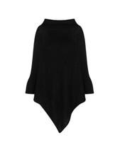 Kaschmir Poncho schwarz NEU