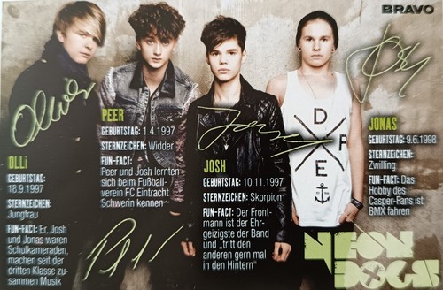 Neon dogs autogrammkarte - neon,