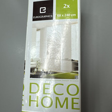 Deco Home Raumteiler, Weiß, Äste, 4 Alu-Klemmschienen, 2x 68x240cm (06032)