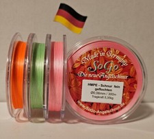 Angelschnur geflochten 8X/ neue Trendfarben orange,pink,hellgrün/Ø0,06mm/5,35kg