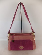 ESCADA Echtleder Tasche hellrosa dunkelrosa zahlreiche Logo Hardware Wildleder