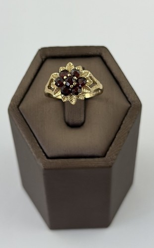 Granat ring gold vintage - kt,
