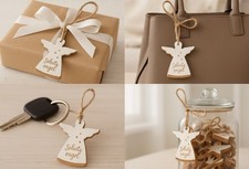 4 Stk Schutzengel Holz