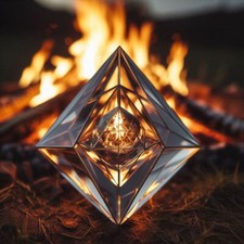 Heilige Geometrie, Alu eloxiert Größe variabel durch Stablänge (D=5mm) ca. 110mm