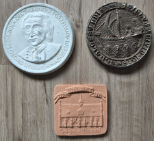 Wismar Heiligengeist Hospital Rudolstadt 3 Porzellantaler Porzellan Taler Lot