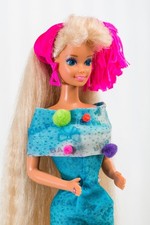 Ultra Totally Hair Barbie 1112 mit Totally Hair Fashion 3819 blau Vintage 90er