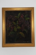 N87T22- Gemälde Blumenstillleben Flieder signiert I Al datiert (19)79 