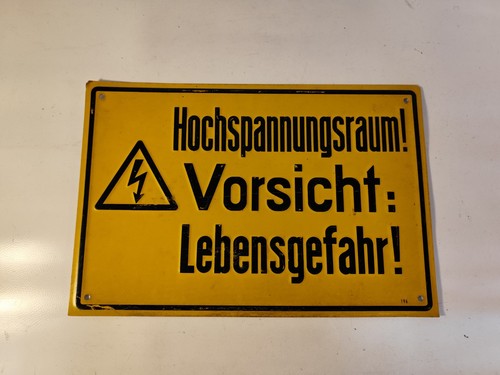 Blechschild warnschild - blechschild,