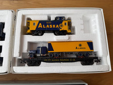 Märklin 4857 Güterwagen-Set Alaska mit LKW, unbespielt, USA, Amerika