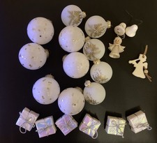 Christbaumschmuck, Weihnachtsbaumkugeln, Tannenbaumschmuck weiß