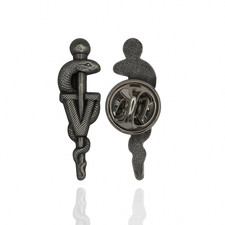 Äskulapstab Tierarzt Veterinär (Pin/Anstecker)