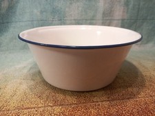 Nr.23 Alte Emaille Email Schüssel Old enamel bowl 41 cm Durchmesser