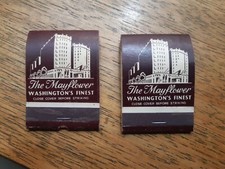 2 x 1960-ies Streichholzbriefchen <The Mayflower Hotel >  Washington DC, USA