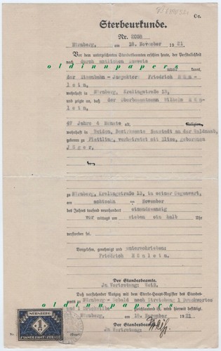 Seltene fiskalmarke nürnberg - seltene,