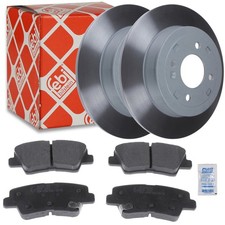 Febi Bremsscheiben Ø 262mm + Bremsbeläge Hinten passend für Kia Rio 3 (UB) 1.4