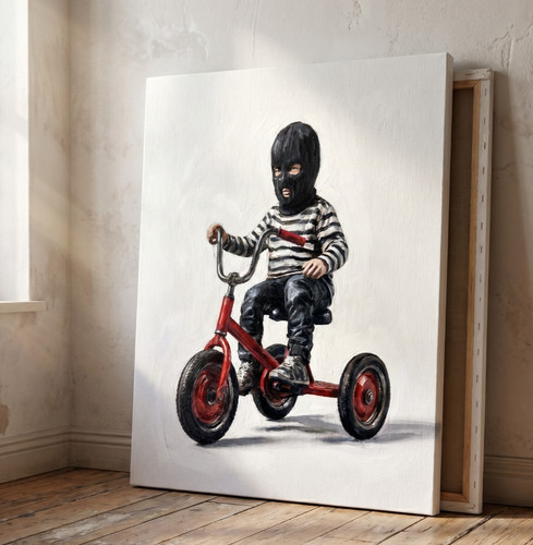 Wandbild banksy kinderbandit - wandbild., banksy-kinderbandit