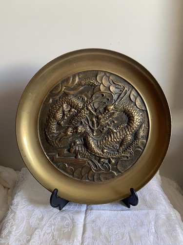 Messing wandteller drache - messing,