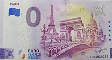 0 Euro Schein Paris UEUA 2025-1