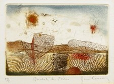 René Carcan 1925 Brüssel / schöne Radierung, handsigniert / Limitierte Auflage