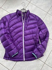 Salomon Daunen-Jacke asymmetrisch gesteppt Taschen violett türkis Gr.M