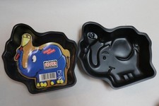 2 kleine Kaiser Backformen, Elefanten-Motiv, unbenutzt, antihaftbeschichtet