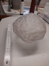  LAMPENSCHIRM ERSATZSCHIRM Glasschirm satiniert mattiert sechseckig gebraucht