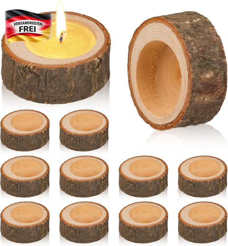 Holz teelichthalter set - holz-teelichthalter,