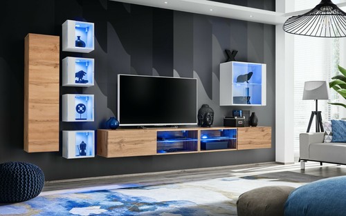 Wohnwand dalia schrankwand led - schrankwand,