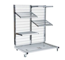 Verkaufsregal Metall rollbar Gitterregal Obstregal Verkaufsständer Gemüseregal